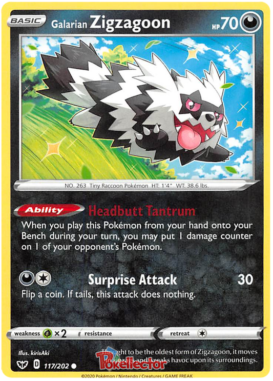 Sword and Shield Sword & Shield 117  Galarian Zigzagoon