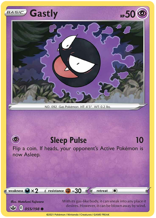 Sword and Shield Chilling Reign 055  Gastly