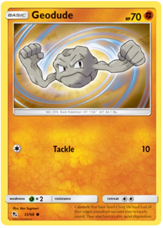 Sun and Moon Hidden Fates - 033 Geodude