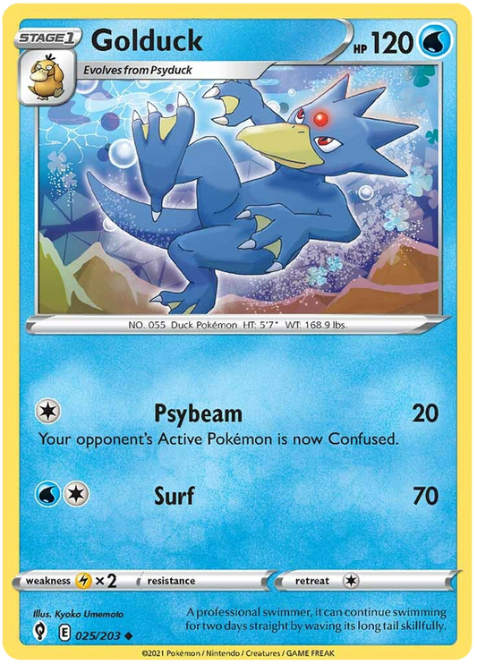Sword and Shield Evolving Skies 025  Golduck