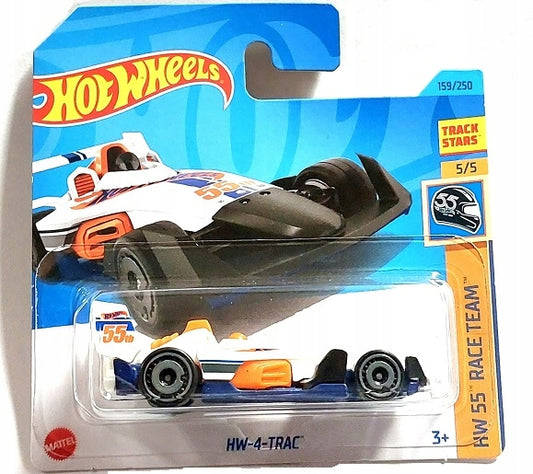 2023 Hot Wheels HW-4-Trac HW 55 Race Team 5/5, 159/250 Short Card (White)