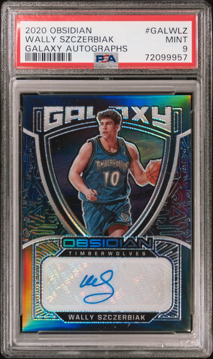 2020 PANINI OBSIDIAN #GALWLZ Wally Szczerbiak Galaxy Autographs /49 PSA 9 Mint POP