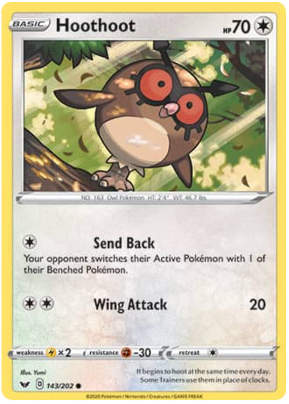 Sword and Shield Sword & Shield 143  Hoothoot