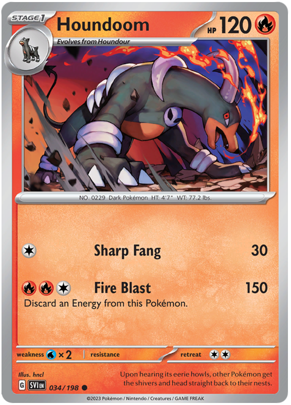 Scarlet and Violet Scarlet & Violet - 034 Houndoom