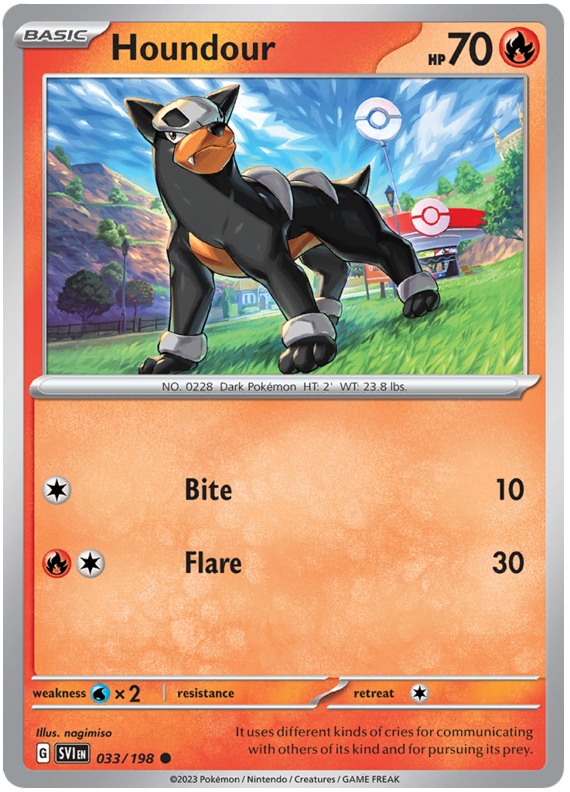 Scarlet and Violet Scarlet & Violet - 033 Houndour