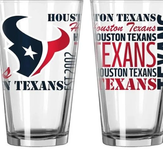 NFL Teams 16 oz Pint Glass - Assorted Team & Style Choose your