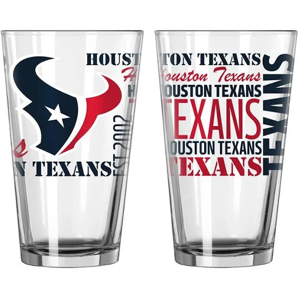 NFL Teams 16 oz Pint Glass - Assorted Team & Style Choose your