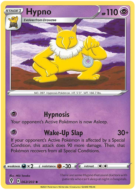 Sword and Shield Evolving Skies 062  Hypno