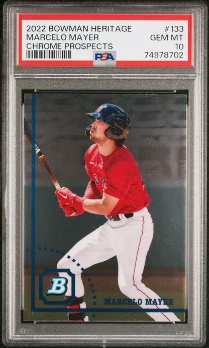 2022 Bowman Heritage Marcelo Mayer Chrome #BHP-133 Prospect Boston Red Sox