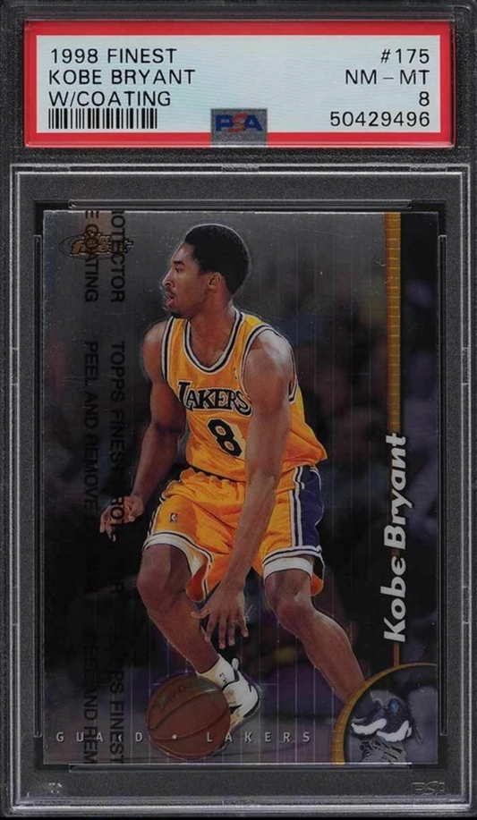 1998-99 Topps Finest Kobe Bryant #175 PSA 8 NM-MT LA Lakers HOF Legend