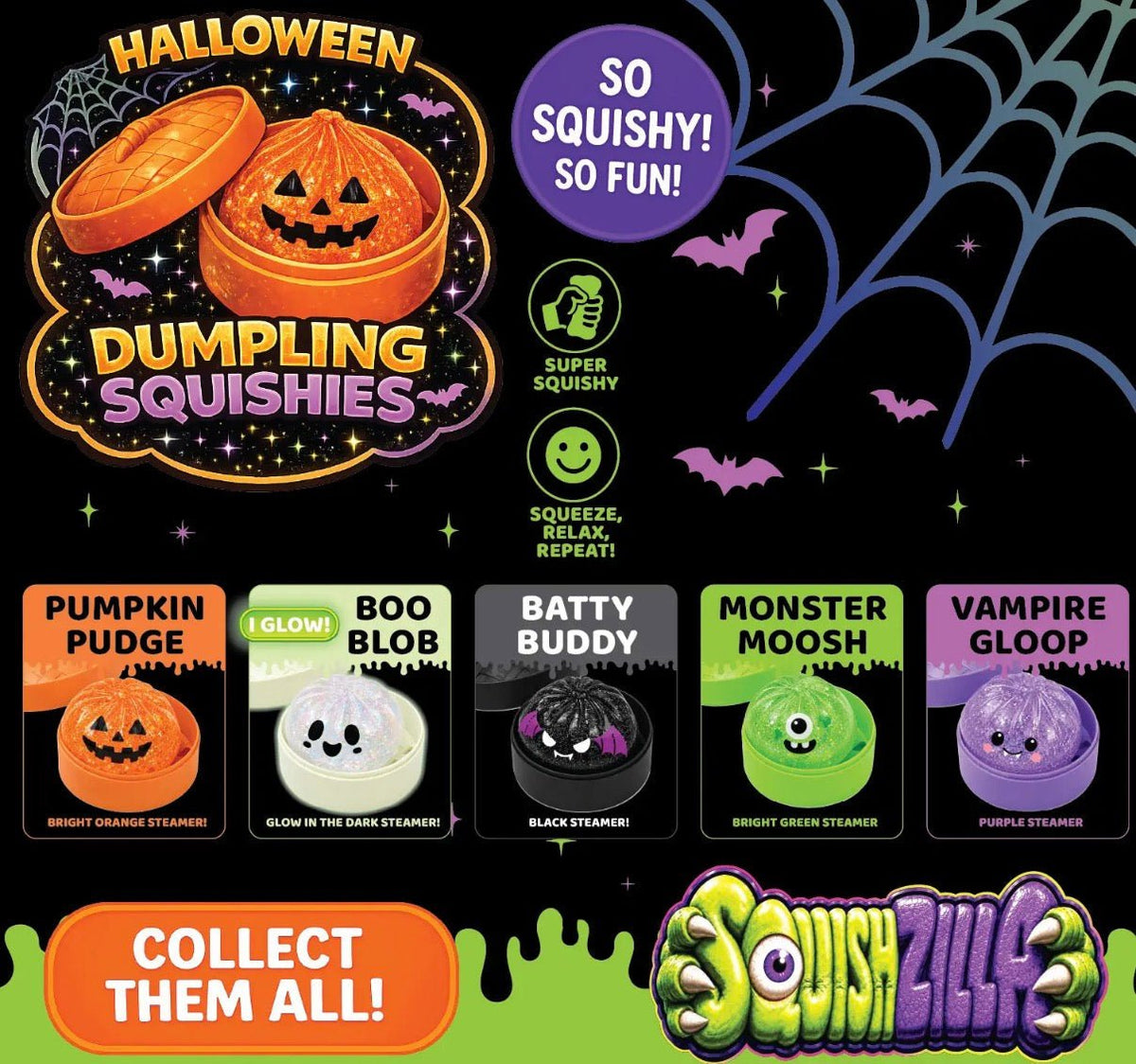 Sugah-Mals Dumpling Spooky Series Mystery Squishy Toy