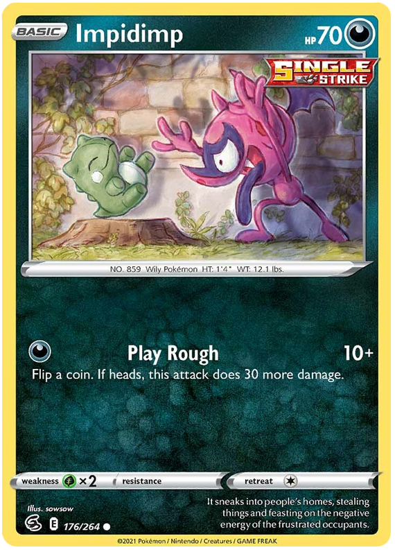 Sword and Shield Fusion Strike 176  Impidimp