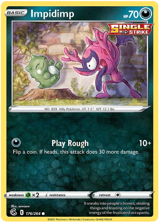 Sword and Shield Fusion Strike 176  Impidimp