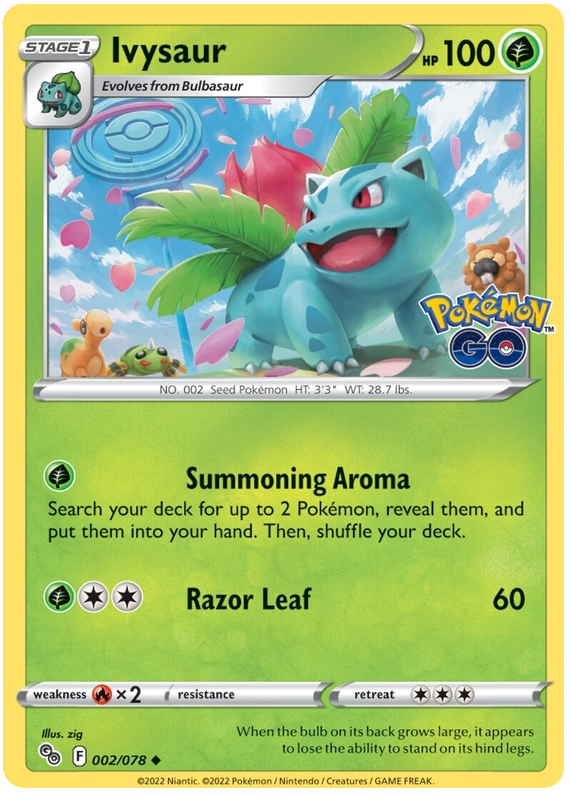 Sword and Shield Pokemon Go 02  Ivysaur