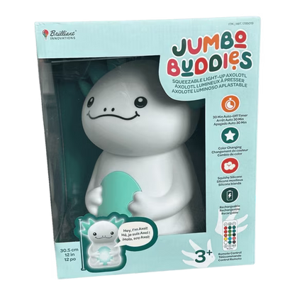 Jumbo Buddies 12-Inch Squeezable Axolotl - Open Box