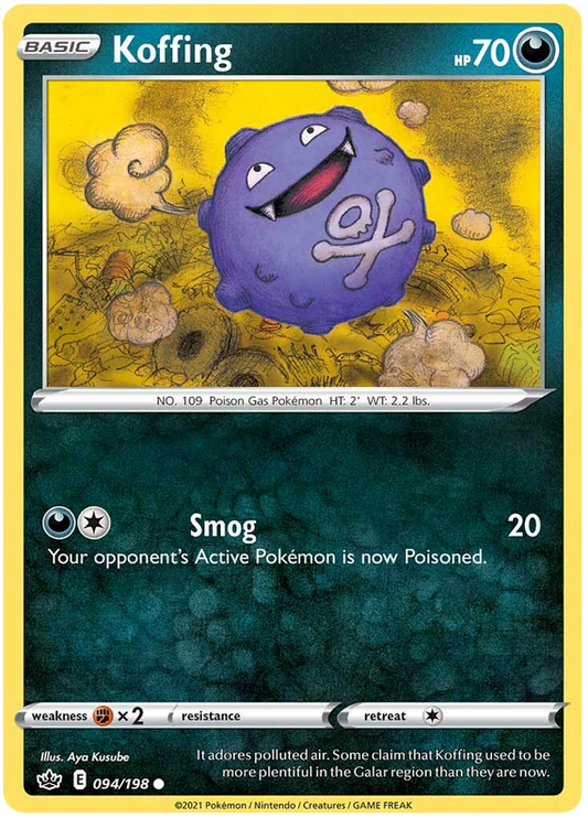 Sword and Shield Chilling Reign 094  Koffing