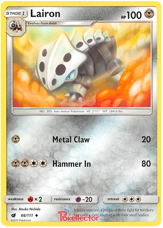 Sun and Moon Crimson Invasion - 066 Lairon