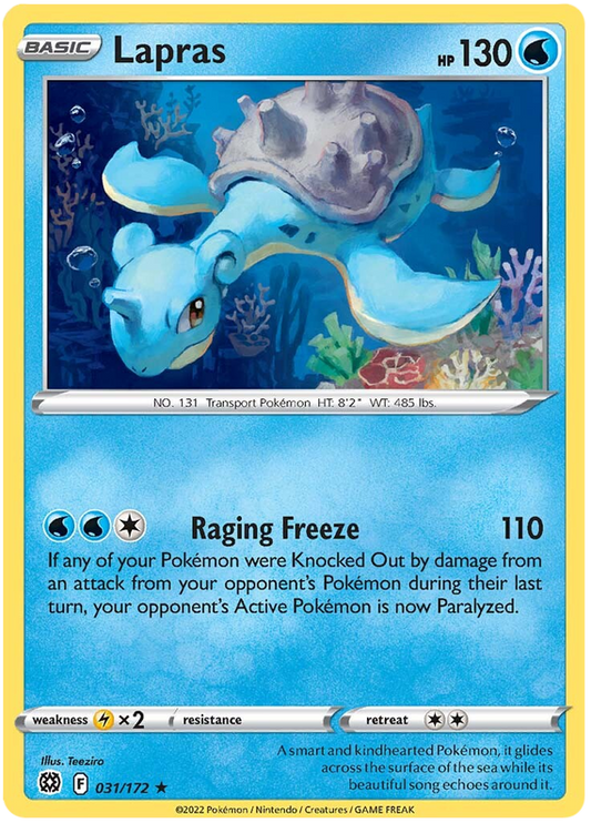 Sword and Shield Brilliant Stars 031  Lapras