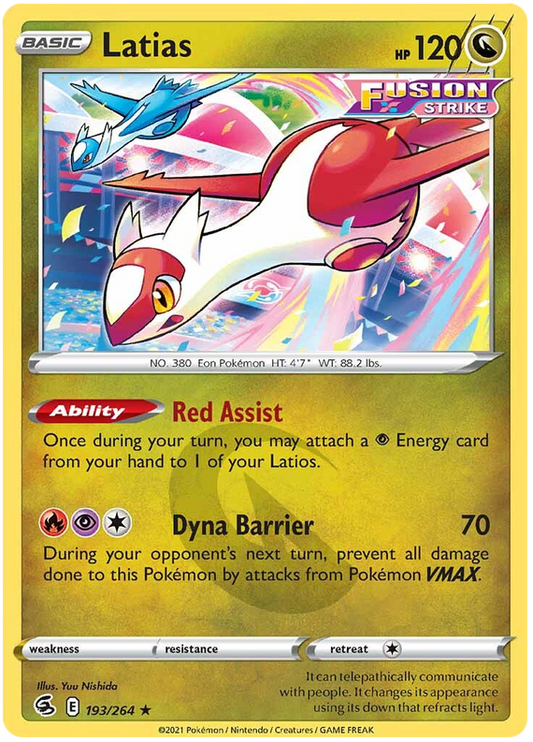 Sword and Shield Fusion Strike 193  Latias