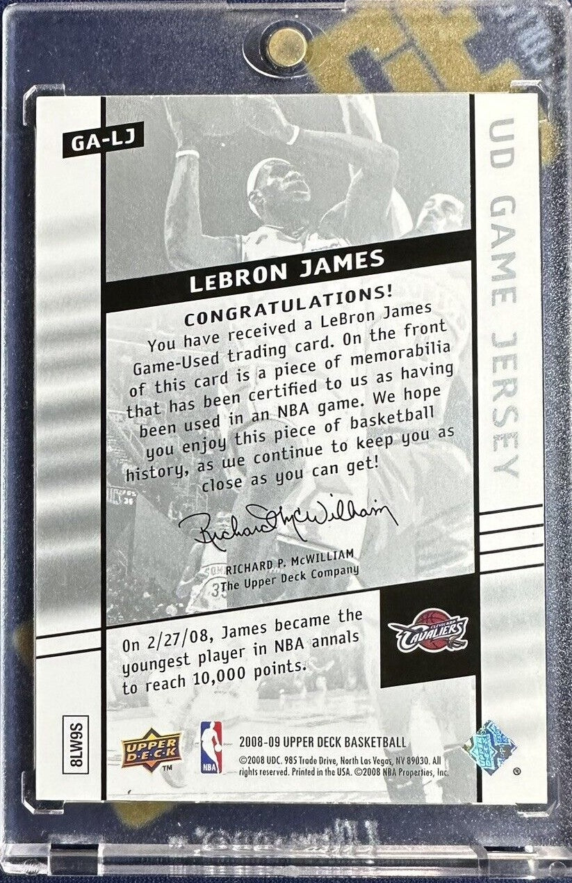 2008-09 Upper Deck Game Jersey Lebron James #GA-L3