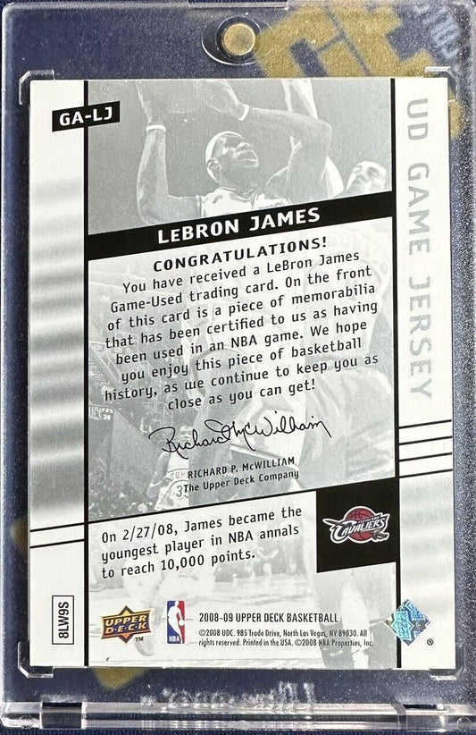 2008-09 Upper Deck Game Jersey Lebron James #GA-L3