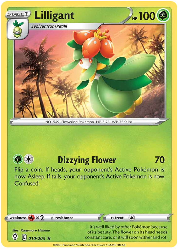 Sword and Shield Evolving Skies 010  Lilligant