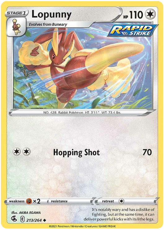 Sword and Shield Fusion Strike 213  Lopunny