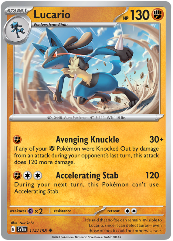 Scarlet and Violet Scarlet & Violet - 114 Lucario
