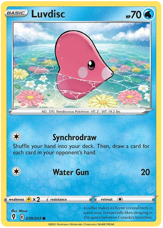 Sword and Shield Evolving Skies 039  Luvdisc