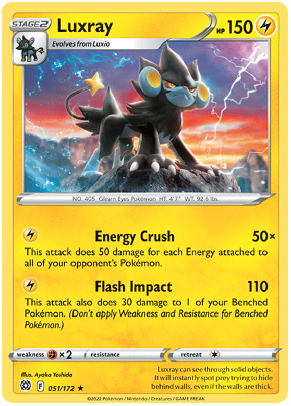 Sword and Shield Brilliant Stars 051  Luxray
