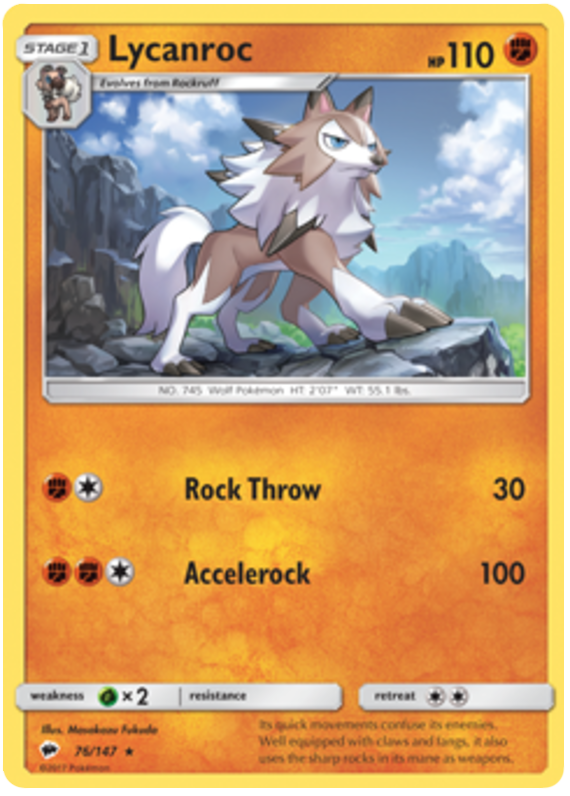 Sun and Moon Burning Shadows - 076 Lycanroc