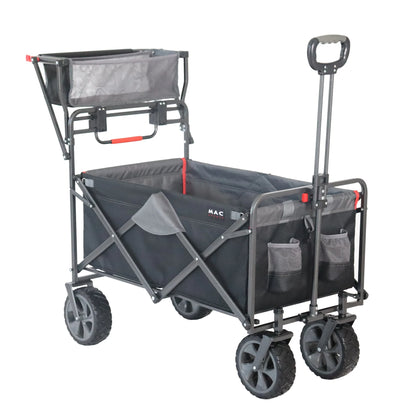MAC Sports Deluxe Push-Pull Folding Wagon with Brakes