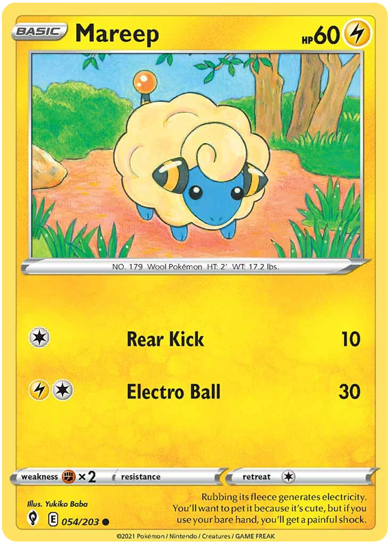 Sword and Shield Evolving Skies 054  Mareep