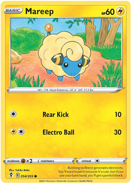 Sword and Shield Evolving Skies 054  Mareep