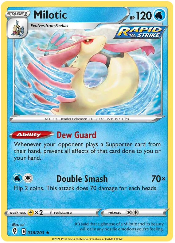 Sword and Shield Evolving Skies 038  Milotic