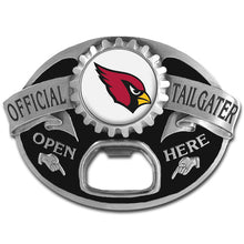 تحميل الصورة إلى عارض المعرض، NFL Team Tailgater Belt Buckle Bottle Opener - Assorted Teams Choose Your
