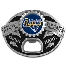 تحميل الصورة إلى عارض المعرض، NFL Team Tailgater Belt Buckle Bottle Opener - Assorted Teams Choose Your
