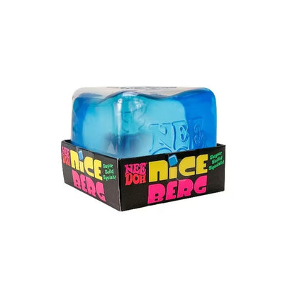 NeeDoh Nice Berg, Satisfying Square Shaped Sensory Toy, Blue, Children Ages 3+
