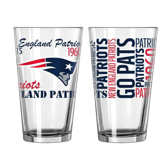 NFL Teams 16 oz Pint Glass - Assorted Team & Style Choose your