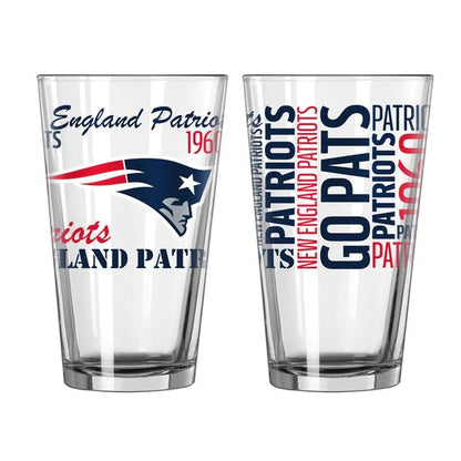 NFL Teams 16 oz Pint Glass - Assorted Team & Style Choose your
