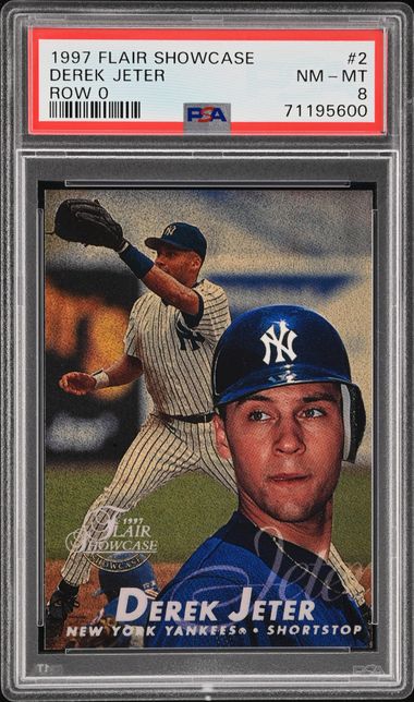 1997 Flair Showcase Row O Derek Jeter #2 PSA 8 NM-MT New York Yankees
