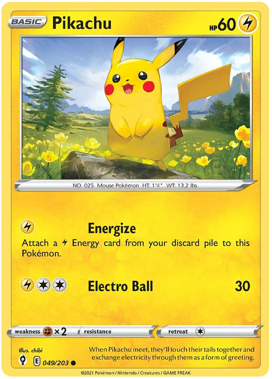 Sword and Shield Evolving Skies 049  Pikachu