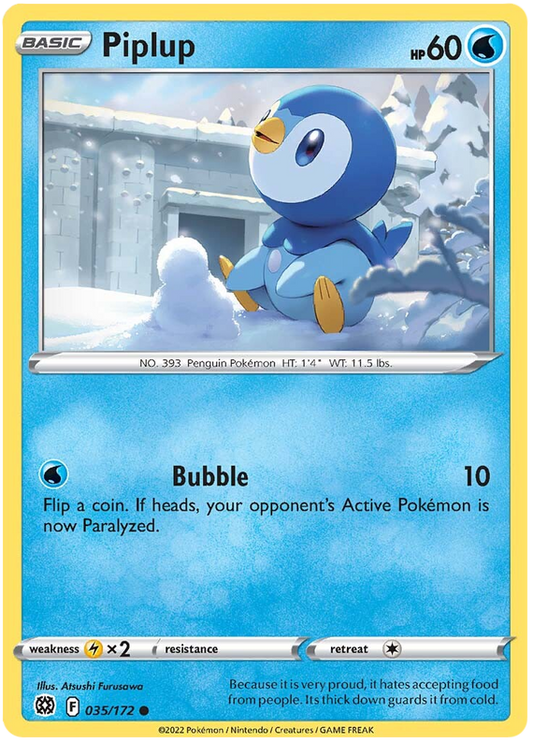 Sword and Shield Brilliant Stars 035  Piplup