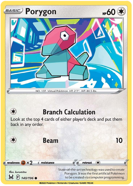 Sword and Shield Lost Origin 140  Porygon