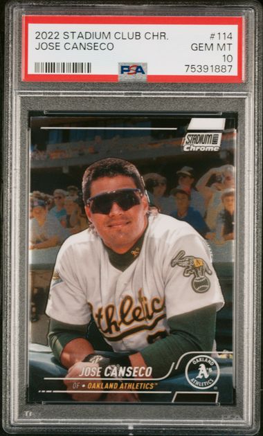 2022 Topps Stadium Club Chrome Refractor Jose Canseco Oakland Athletics #114 PSA 10 GEM Mint