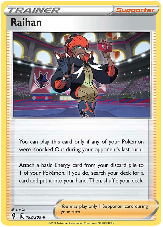 Sword and Shield Evolving Skies 152  Raihan