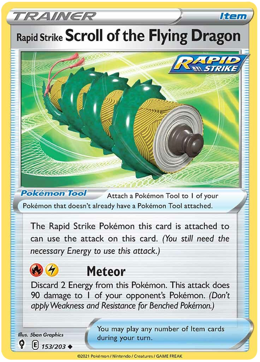 Sword and Shield Evolving Skies 153  Rapid Strike Scroll of the Flying Dragon