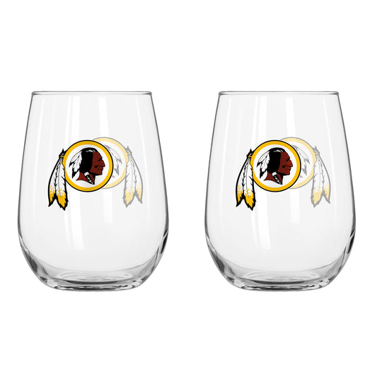 Washington Commanders Curved Wine Glass 16 Oz. 2 Pack