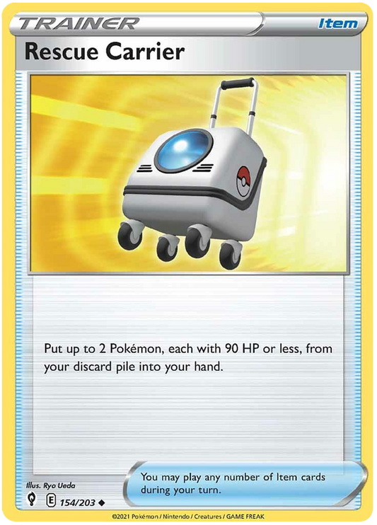 Sword and Shield Evolving Skies 154  Rescue Carrier