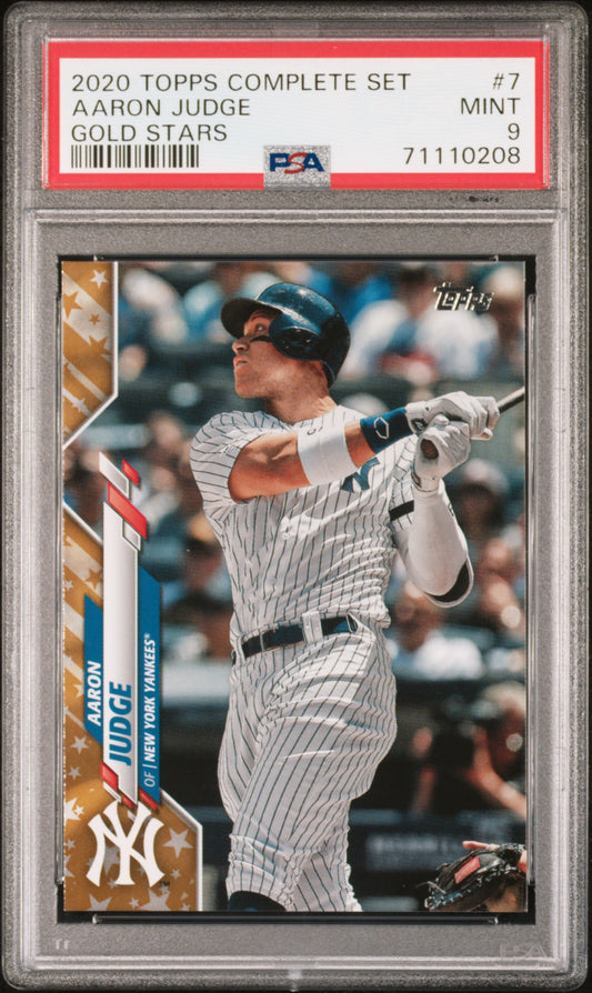 2020 Topps Complete Set Aaron Judge Gold Stars #7 PSA 9 MINT NEW YORK YANKEES
